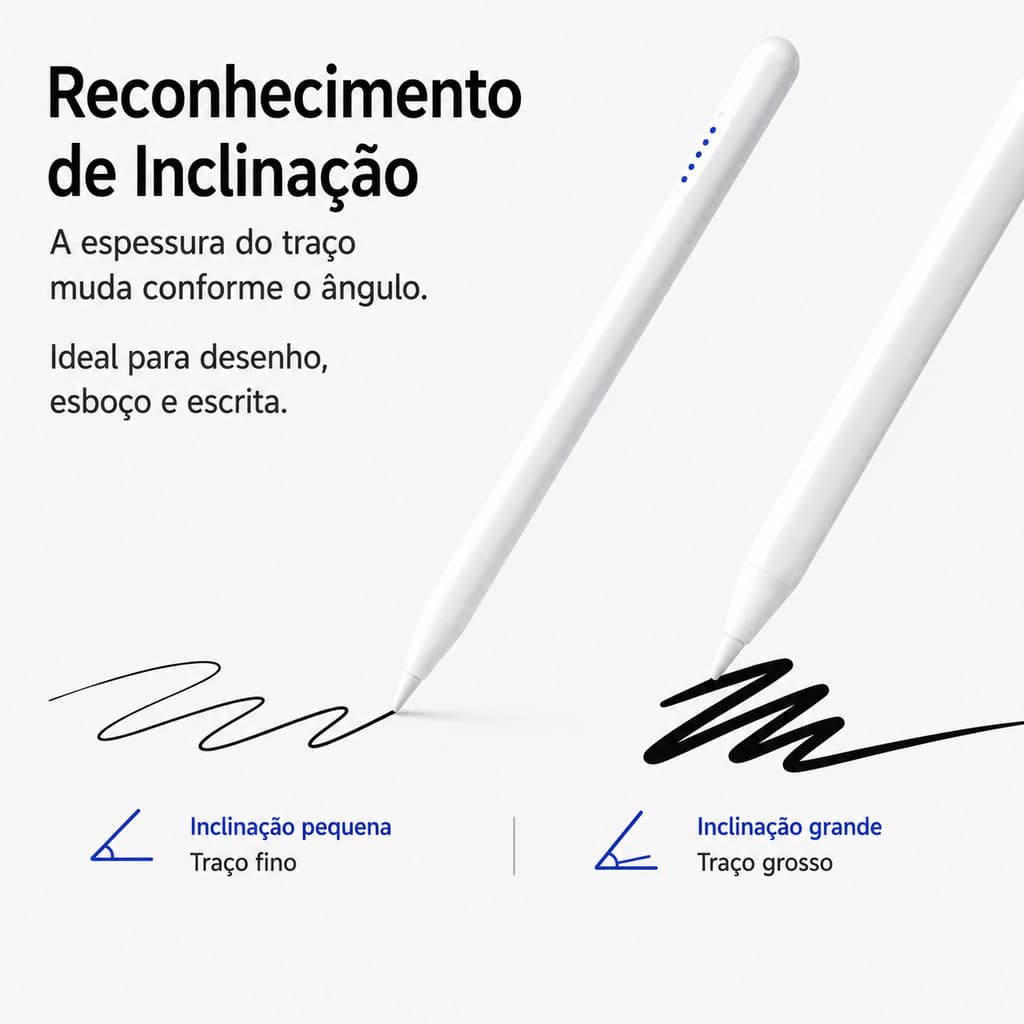 Caneta Stylus Universal Recarregável USB para iPad iPhone Android Tablet Alta Precisão