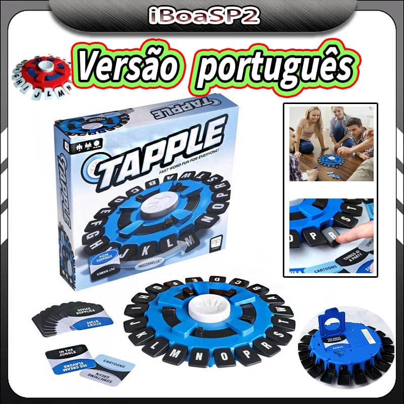 Tapple Jogo de Tabuleiro de Palavras em Português | Jogo Educativo Rápido para Família e Amigos
