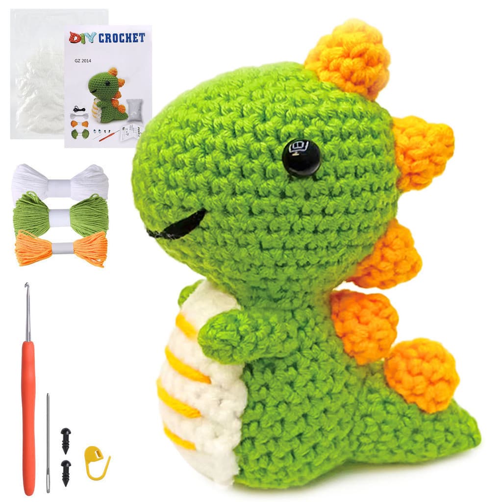 Kit De Crochê Para Iniciantes Com Fio Fácil , Tricô DIY Tutoriais De Vídeo Passo A , Boneca Amigurumi Feita À Mão