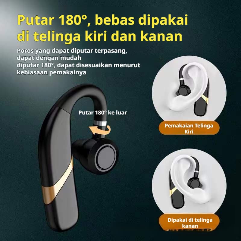 [À Prova D'Água] Fones de ouvido sem fio Bluetooth com gancho de orelha Bluetooth 5.0/Fone de Ouvido/Esportivo
