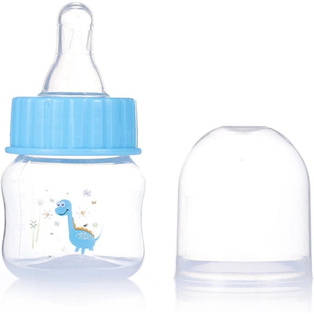 Mamadeira Portátil para Bebês 1.7oz, Boca Larga, Fluxo Natural, Fácil de Limpar, Garrafa de Leite para Bebês e Cães de E