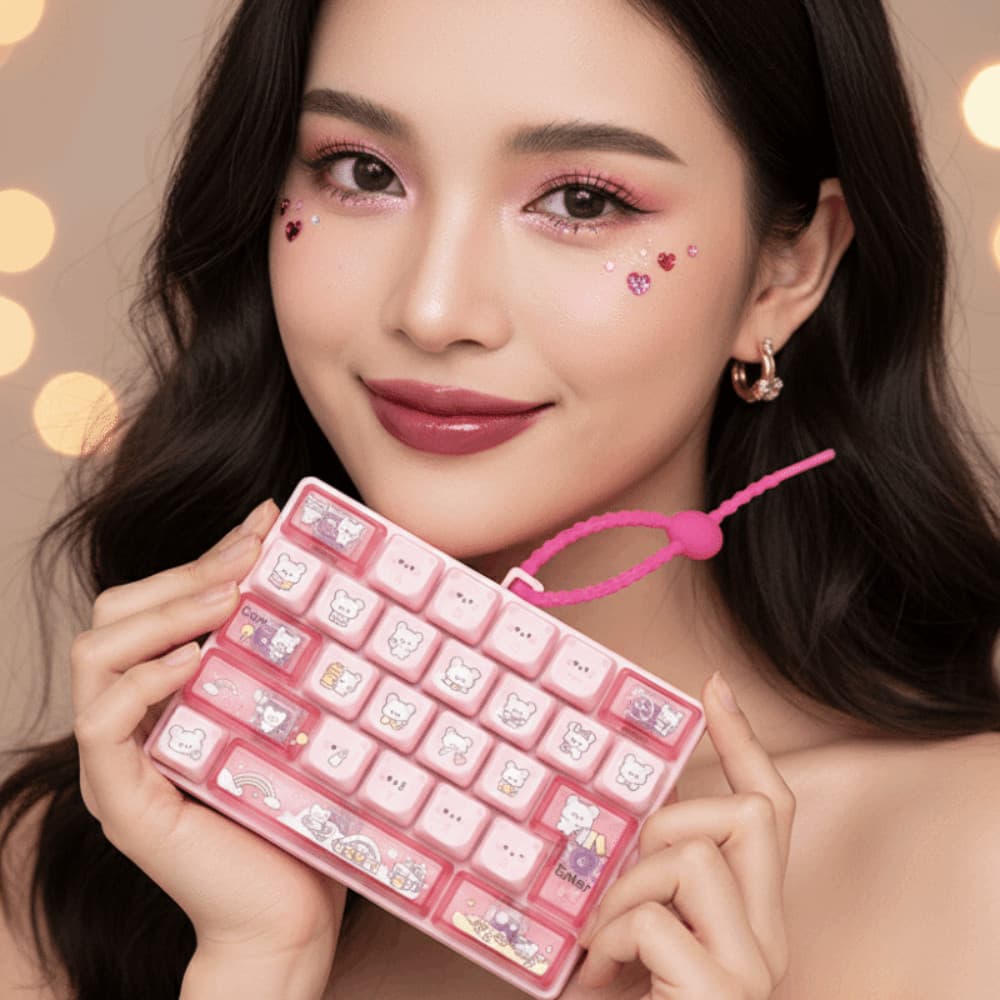 Brinquedo Fidget Para Teclado FIWICKA , Mini Mecânico De Tamanho Compacto Com 26 Teclas Mecânicas , Leve