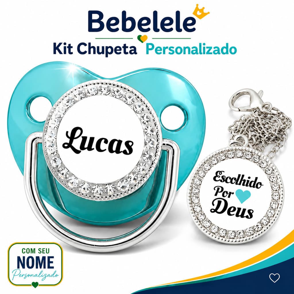 Chupeta para bebês com nome personalizado do bebê, chupeta de silicone BPA Free &EF5W