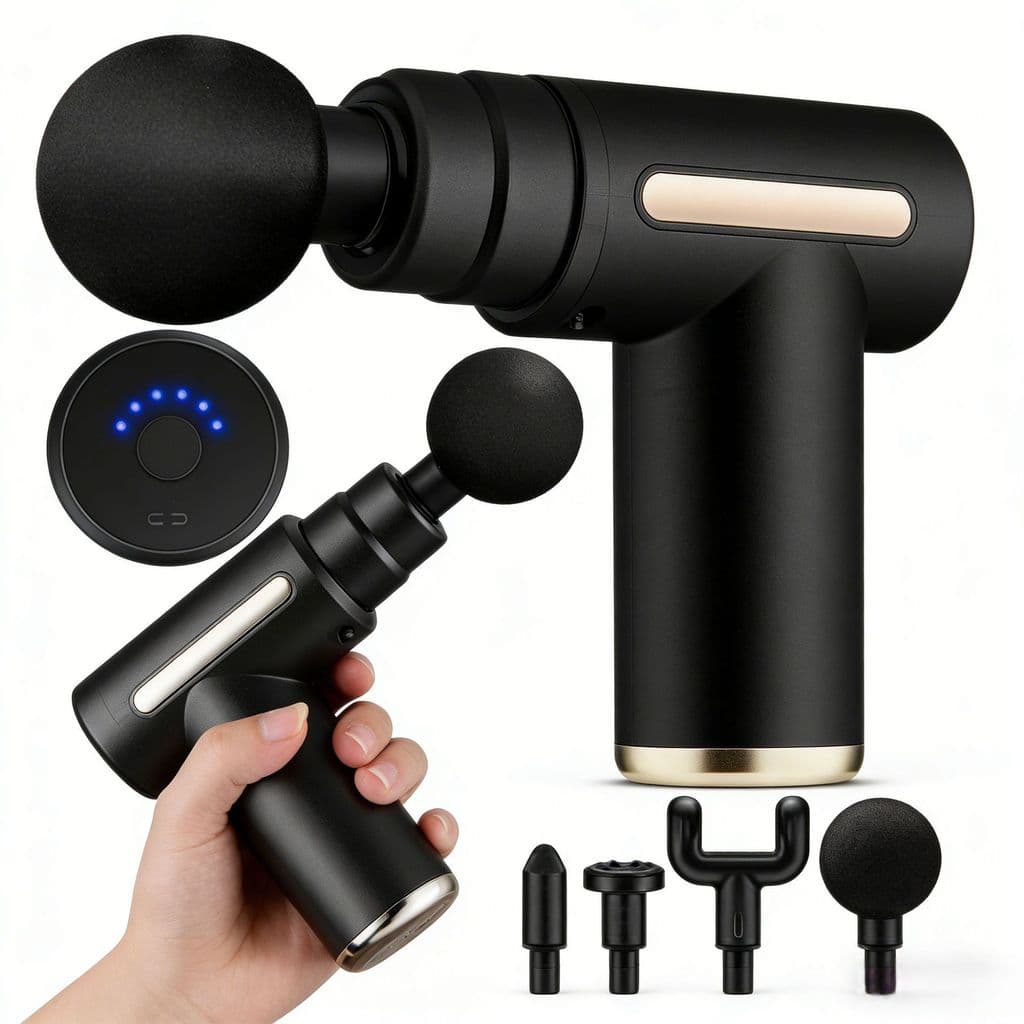 Mini massageador fascial, pistola fascial recarregável, fornecimento direto para fitness muscular, pistola fascial para 