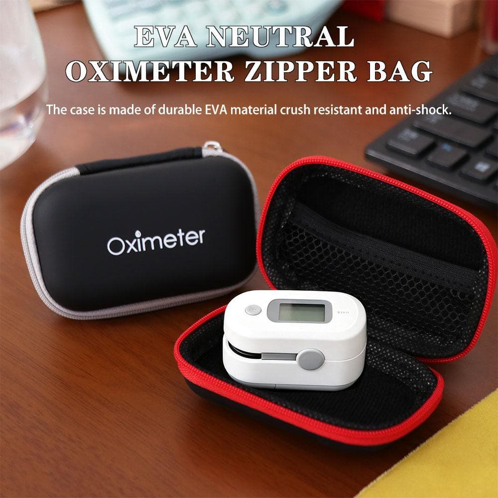 Bolsa De Armazenamento Para Oxímetro De Pulso TEVO , Caixa Protetora Com Zíper , Na Ponta Do Dedo , Estojo De Transporte