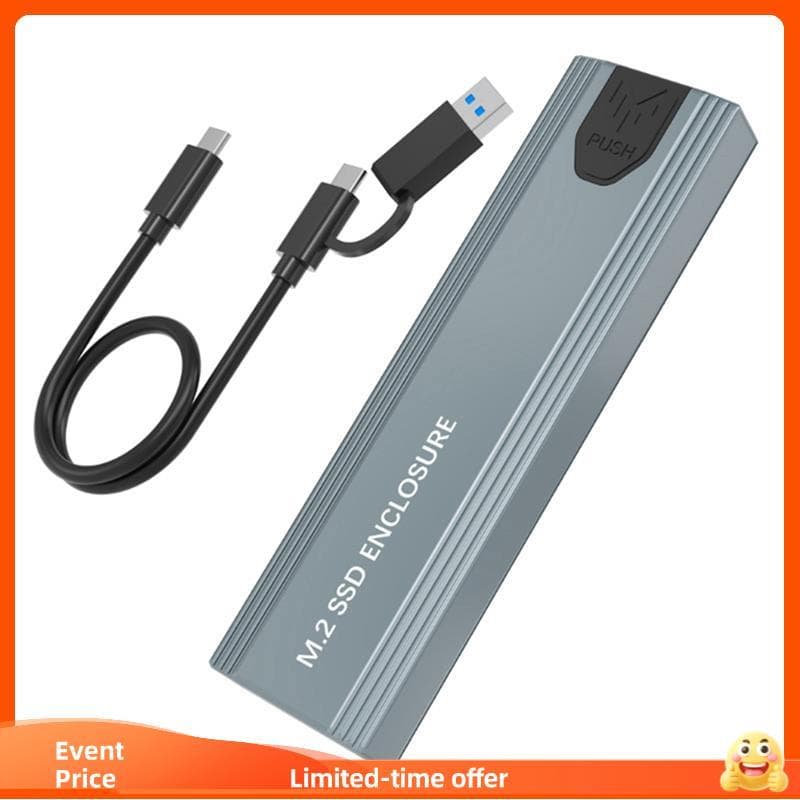 Gabinete SSD SATA M . 2 NVMe Para USB Tipo C Adaptador 10 Gbps 3.1 Caixa Externa Suporta E B
