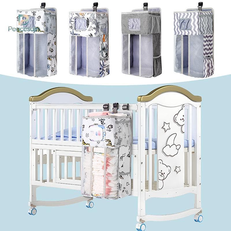 Peacesujn Pendurado Fralda Caddy Organizador Do Bebê Recém-Nascido Cama De Armazenamento Berço Saco Brinquedo BR