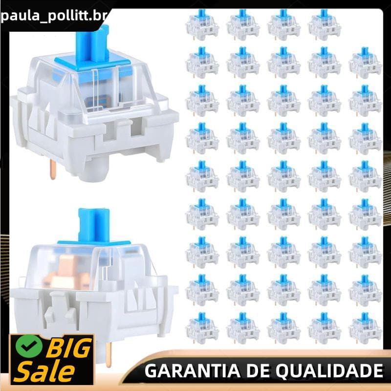 Substituição De Teclas De Teclados 100 PCS 3 Pinos Azul Interruptores De Teclado Mecânico Clicker