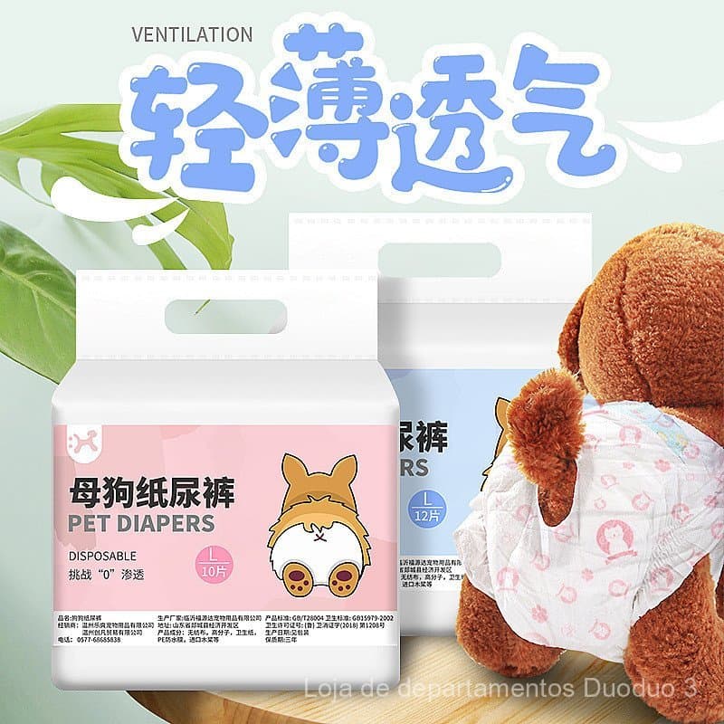 Fraldas para cães, calças higiênicas para cadelas, fraldas descartáveis para cães machos, absorventes descartáveis essen