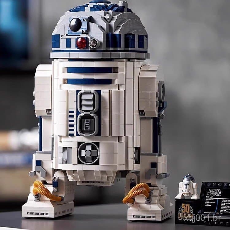 Compatível com o brinquedo de blocos de montar do robô R2-D2 da série Star Wars LEGO 75308.