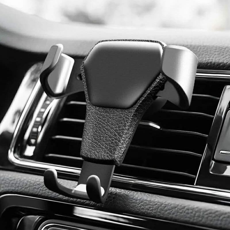Suporte de celular para carro, anti-vibração e estável, de metal para saída de ar do carro, suporte de celular para GPS 