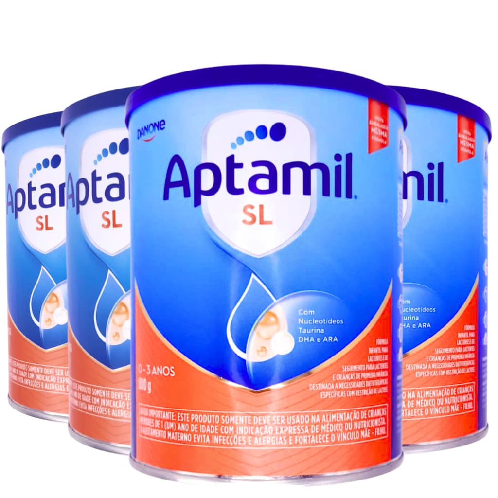Fórmula Infantil Em Pó Sem Glúten Danone Aptamil Proexpert Sl En Lata - Kit De 4 X 4 Unidades De 800g - 0 Meses A 3 Anos