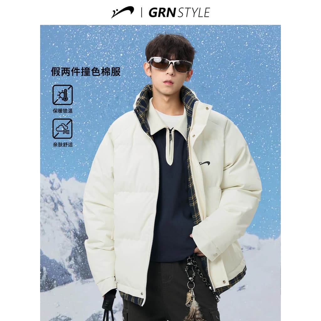 Nobre pássaro acolchoado jaqueta masculina inverno 2026 novo estilo grosso pão jaqueta acolchoada masculina jaqueta de i