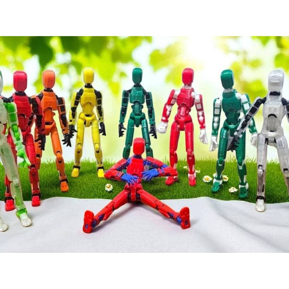 Kit 04 Bonecos Robo 100% Articulado Dummy 13 cm Figura de Ação Brinquedo Manequim Presente Infantil DESMONTADO