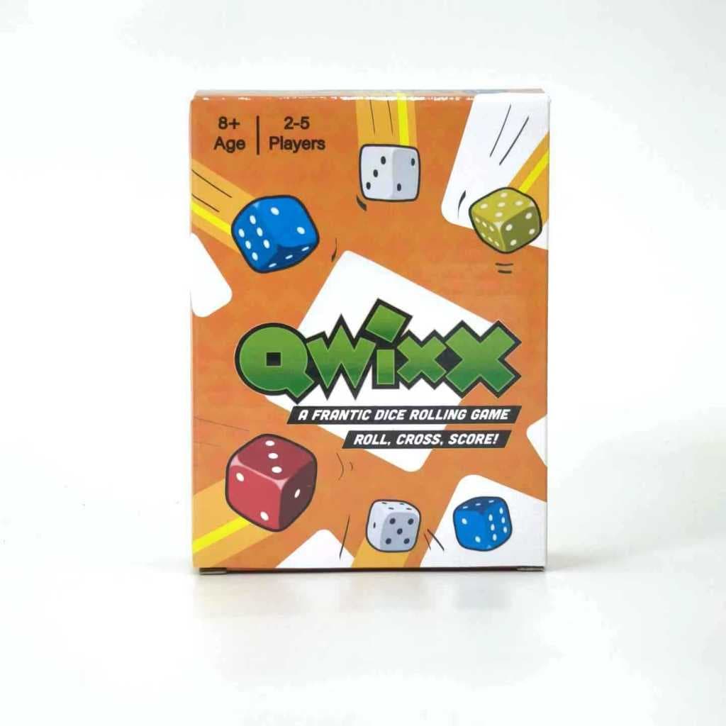 Qwixx jogo de dados para família rápida, interação pai-filho, festa em família, jogo de tabuleiro, cartas de jogo de dad