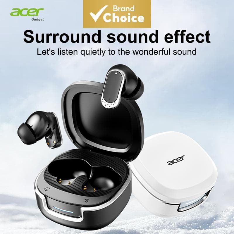 Fones de ouvido sem fio Acer OHR751 com microfone, tipo C, fones de ouvido Bluetooth, fones de ouvido intra-auriculares