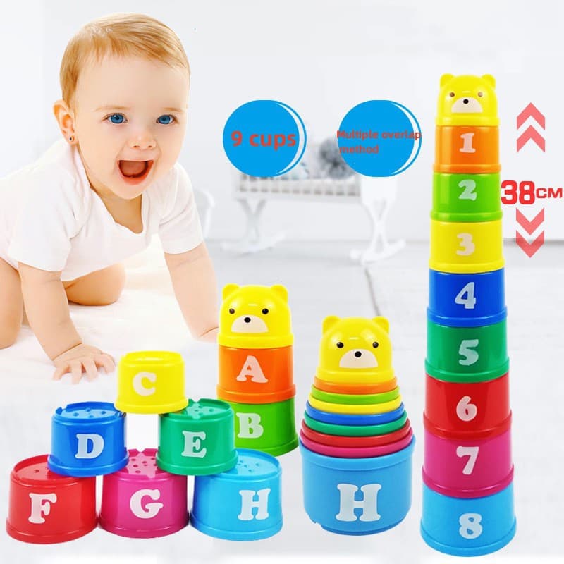 Brinquedos Empilháveis e Fofos para Bebês de 6 a 12 Meses, Brinquedos Educativos, Sensoriais e de Classificação de Númer