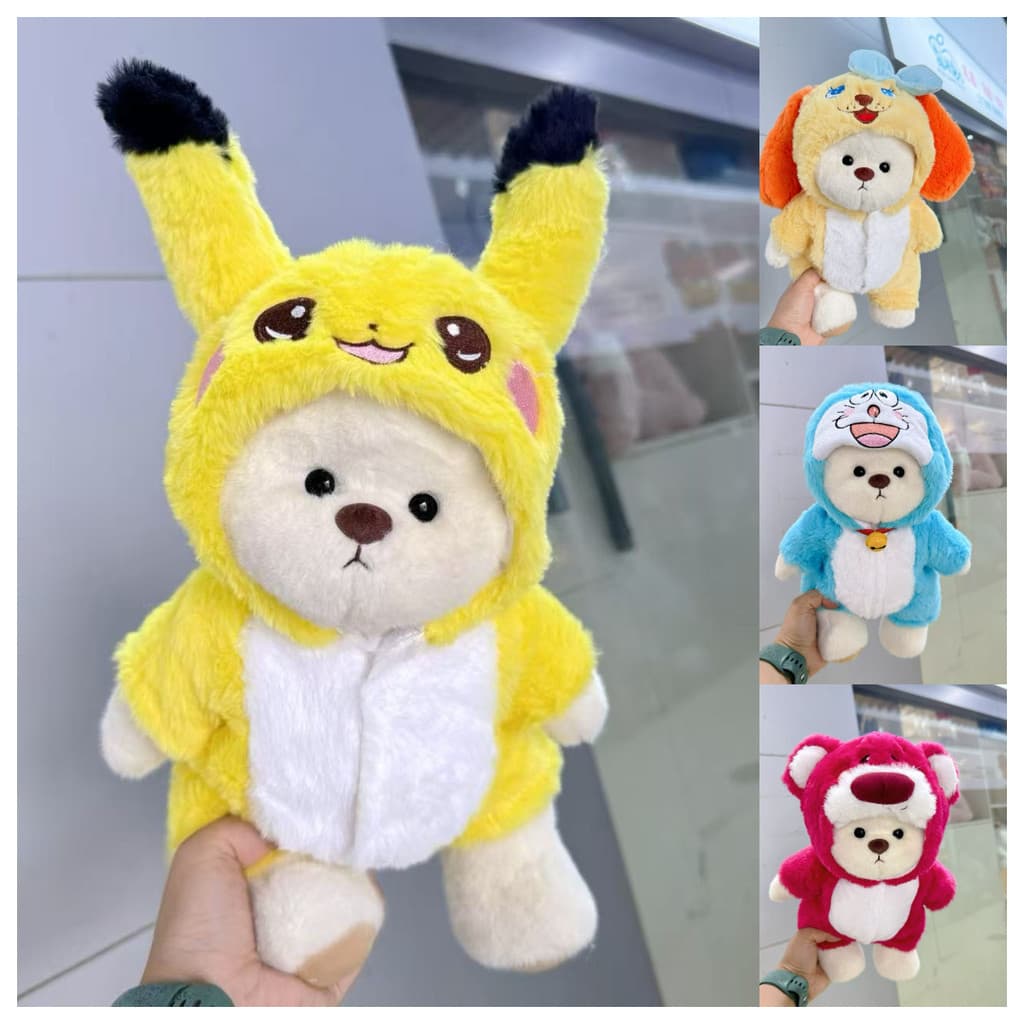 Não inclui bonecas) Adequado para TeddyTales de 30 cm Boneca Urso Articulado Médio Lena Pikachu Morango Urso Meu Vizinho