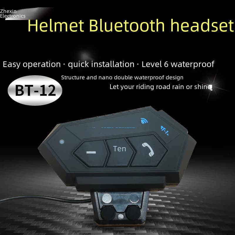Fornecimento capacete da motocicleta fone de ouvido bluetooth 500mA capacete música fone bluetooth à prova dwaterproof á