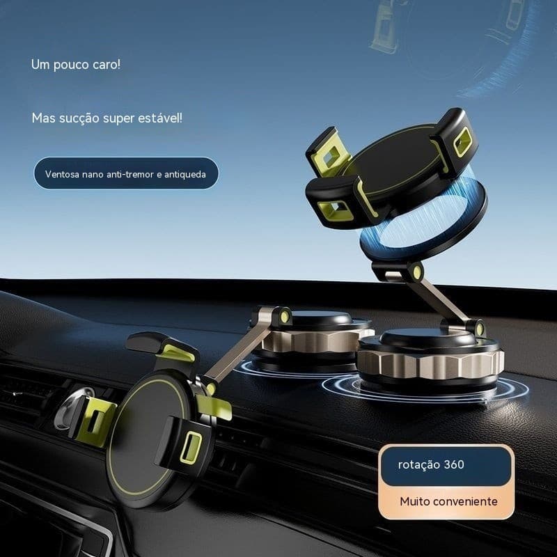 Novo suporte de celular para carro com ventosa a vácuo, fixador magnético anti-vibração com alternância de modo duplo, s