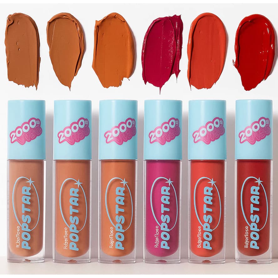 Batom Líquido Matte Girls Culture Popstar Ruby Rose HB-L6204 Alta Pigmentação