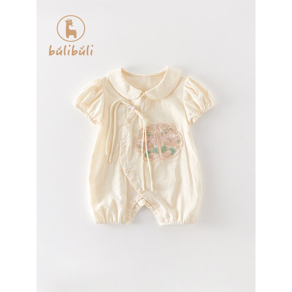 Estilo nacional roupas de bebê roupas de verão bebê menina novo estilo chinês macacão verão estilo fino mês cheio cem di