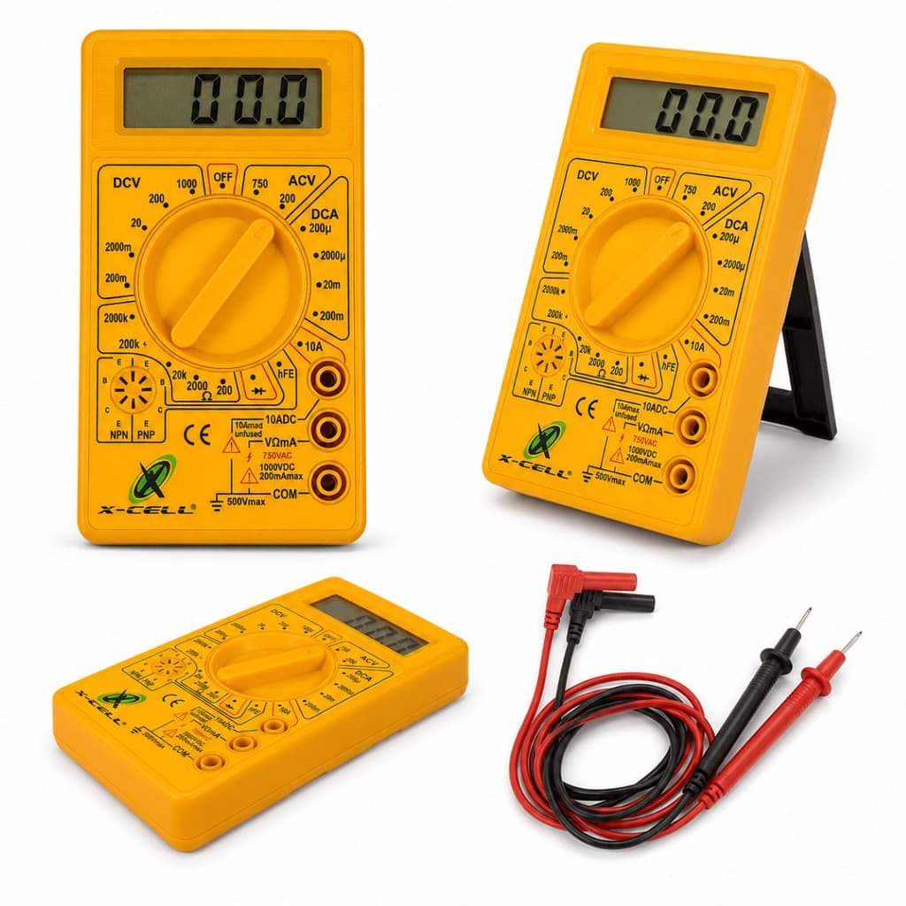 Multímetro Digital Empalux com Bip 250V Teste Continuidade AC/DC display digital Medição resistência