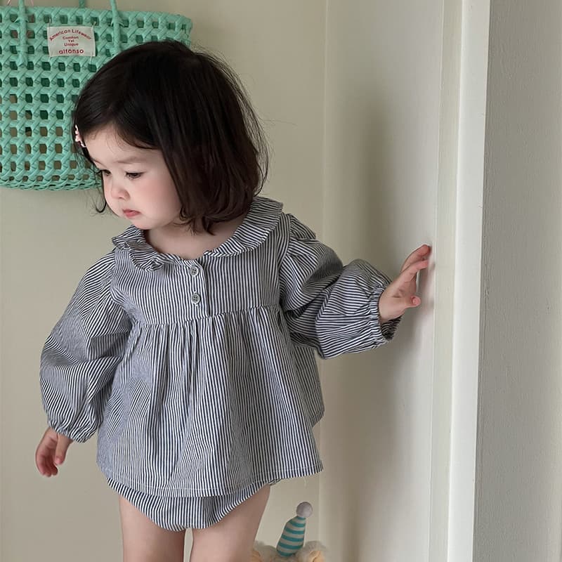 Bebê menina primavera roupas elegantes listrado camisas do bebê Shorts dividir terno primavera roupas de bebê primavera 