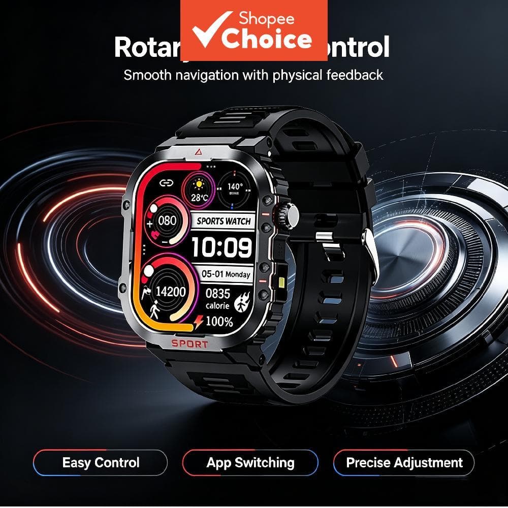 TechLife Smartwatch 1,96 Polegadas Hd Tela sensível ao toque Qx11 Relógio Rastreador de Fitness Esportivo Original