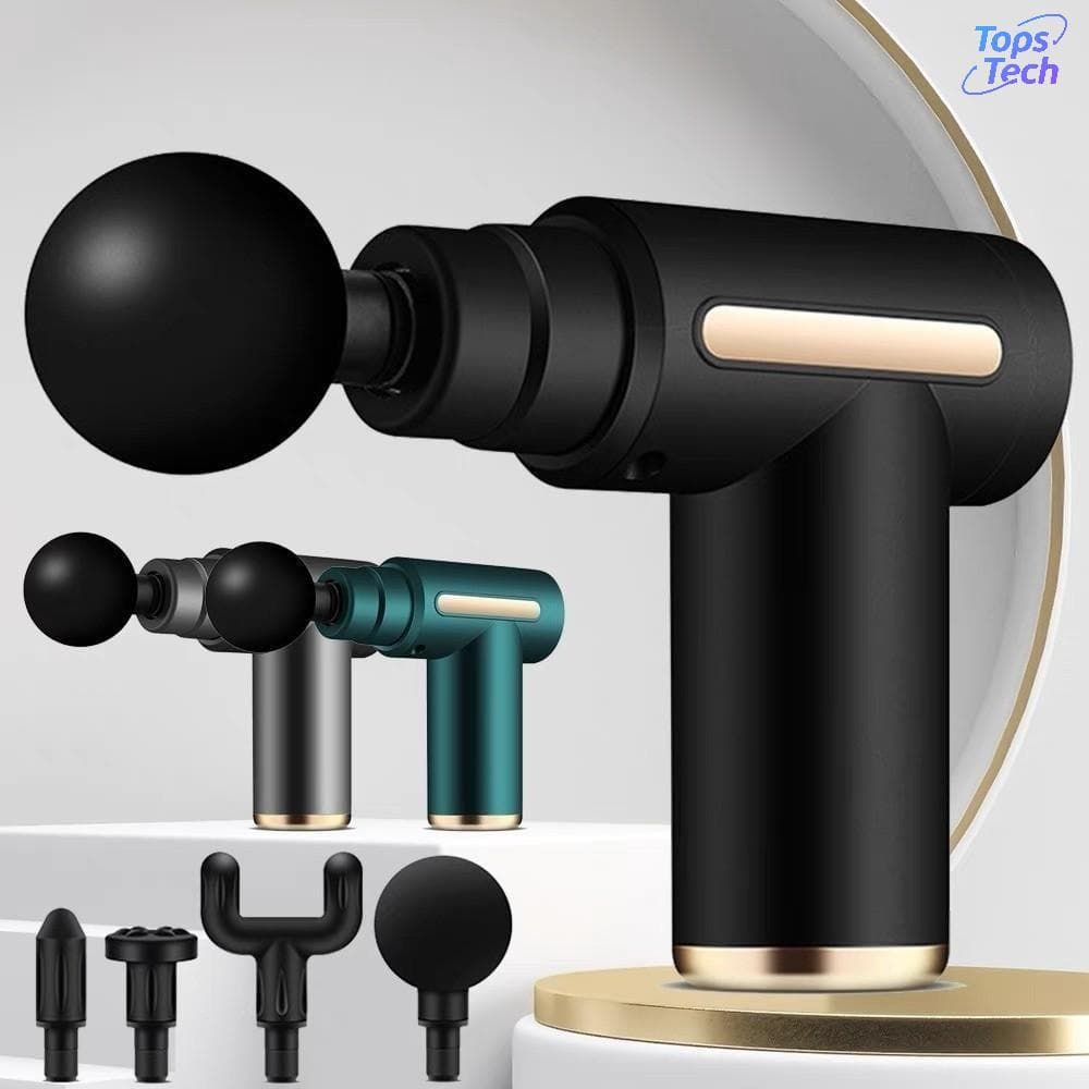 Pistola Massageador Elétrico Alta Frequência Profissional Muscular Massagem Portátil-Tops