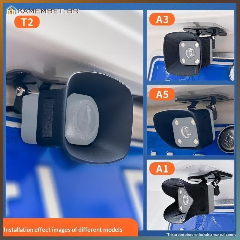 Kam Universal Carro Baup Câmera De Visão Traseira Capa Silicone À Prova Dwaterproof Água Chuva Bloing Shoproof Pára-Choq