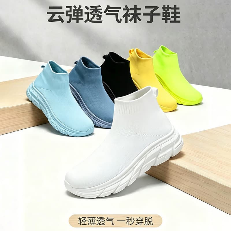 Novos tênis casuais esportivos para casais, tênis de corrida masculino e feminino, com sola macia e tecido de malha.