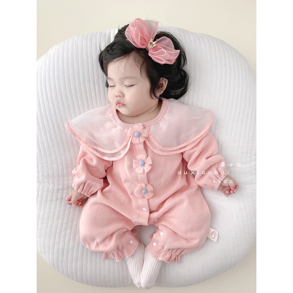Bebê roupas de bebê primavera outono roupas macacão bebê menina Super bonito flor princesa macacão do bebê cem dias Outi