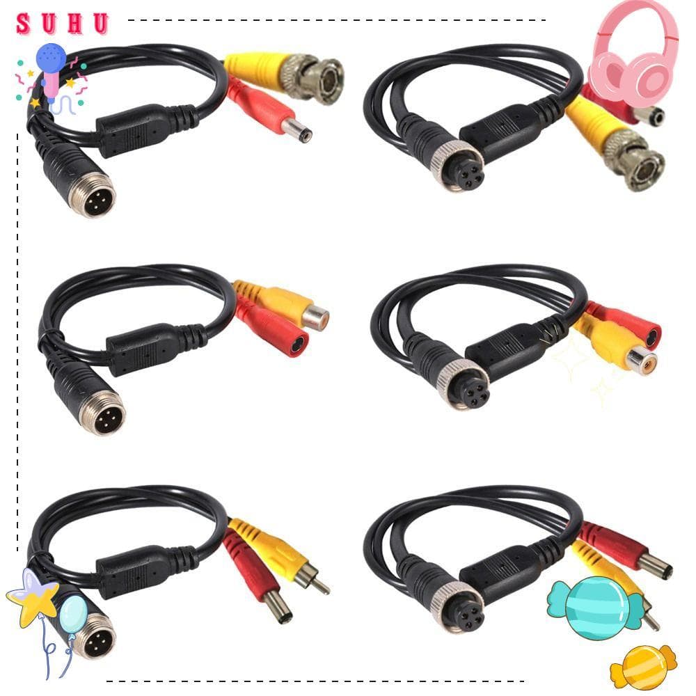 2 Pçs Chicote De Sinal Venda Quente Monitor Da Câmera Traseira Do Carro Cabo Adaptador Aviação