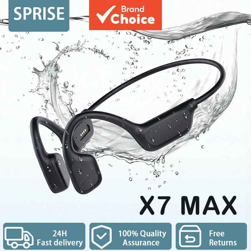 SPRISE X7Max Fones de Ouvido de Natação Bluetooth Condução Óssea Sem Fio Subaquáticos 32GB Memória Fones de Ouvido IPX8