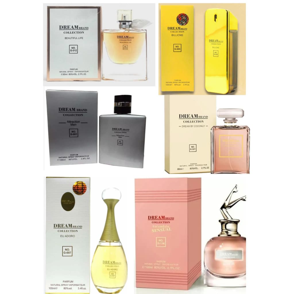 Perfume Importado Dream Brand 80ml e 100ml Feminino e Masculino, Contratipo, Inspirados