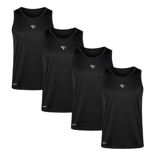 Kit 4 Regatas Dry Fit Masculina  Academia Treino Musculação