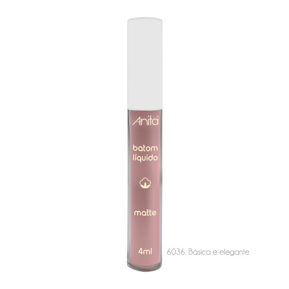 Batom Líquido Matte 6036 Básico E Elegante 4ml Anita