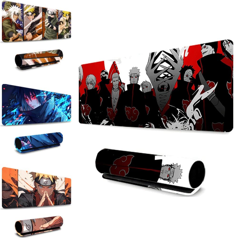 Grande Naruto Sétimo Hokage Leaf Aldeia Impressão Mouse Pad Antiderrapante Tapete De Alta Precisão PC Notebook Gamer