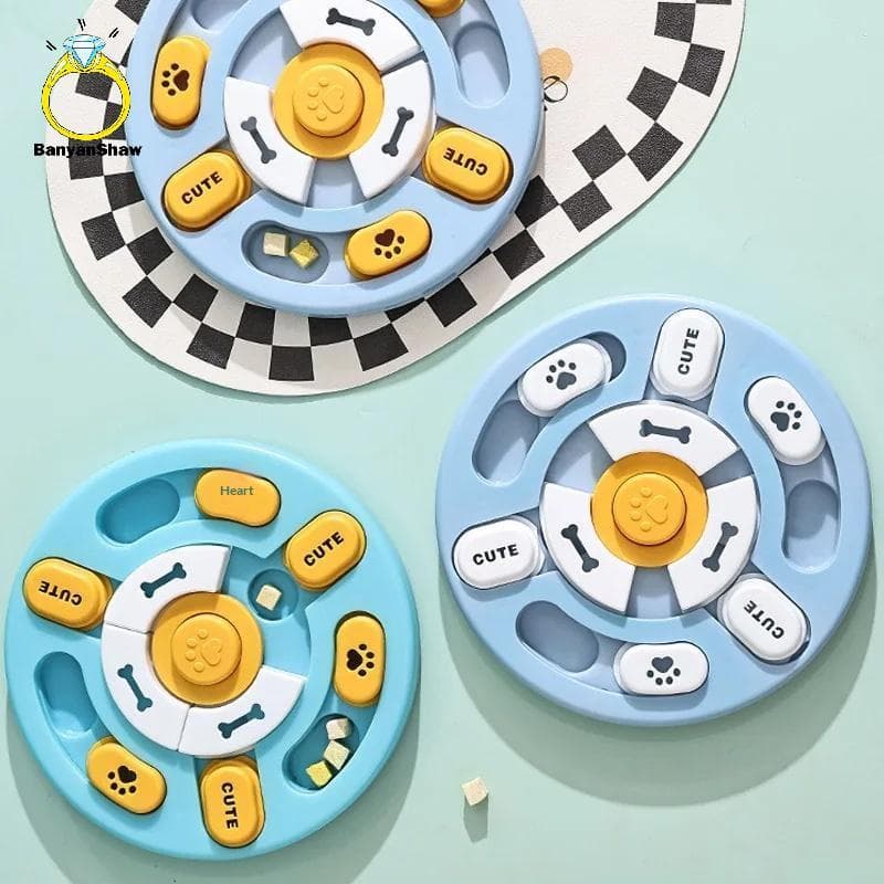 [BANY] Brinquedos Educativos Com Som Para Animais De Estimação Cachorro Bacia De Comida Lenta Gato Brinquedo Educativo A