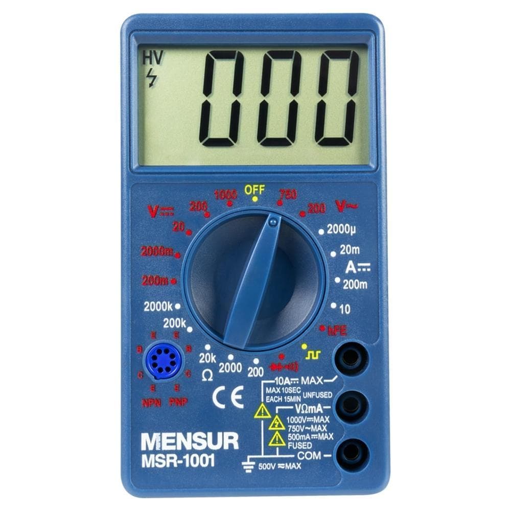 MULTIMETRO DIGITAL MENSUR MSR-1001 RES. 2M OHMS