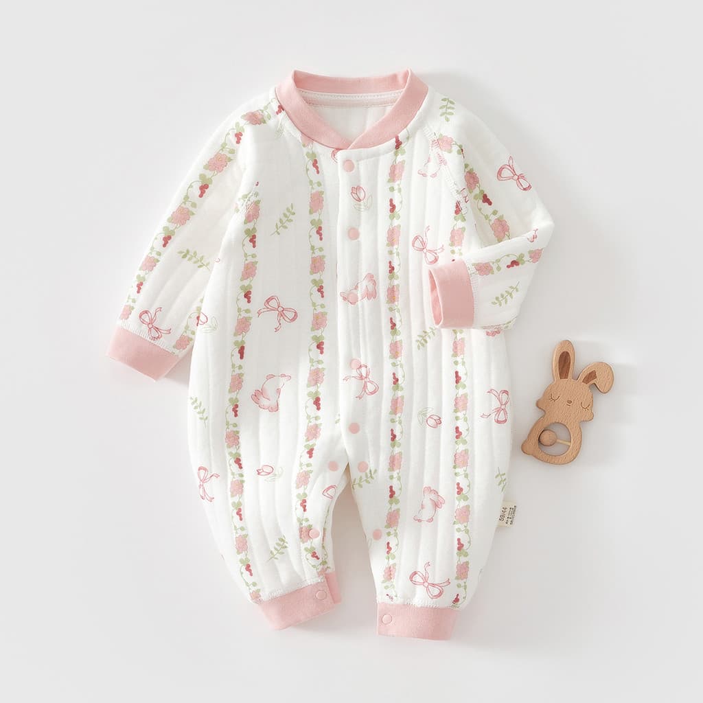 Macacão de bebê roupas de outono bebê menina quente roupas de bebê recém-nascido outono inverno acolchoado macacão