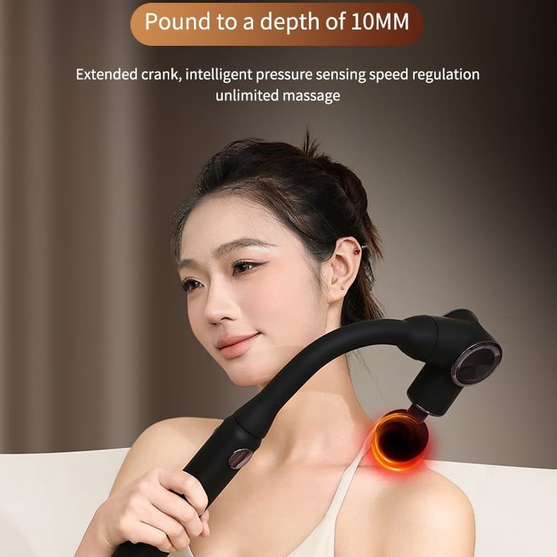 Pistola de fáscia dobrável, massageador de relaxamento muscular, pistola de fáscia de arco, massageador portátil multifu