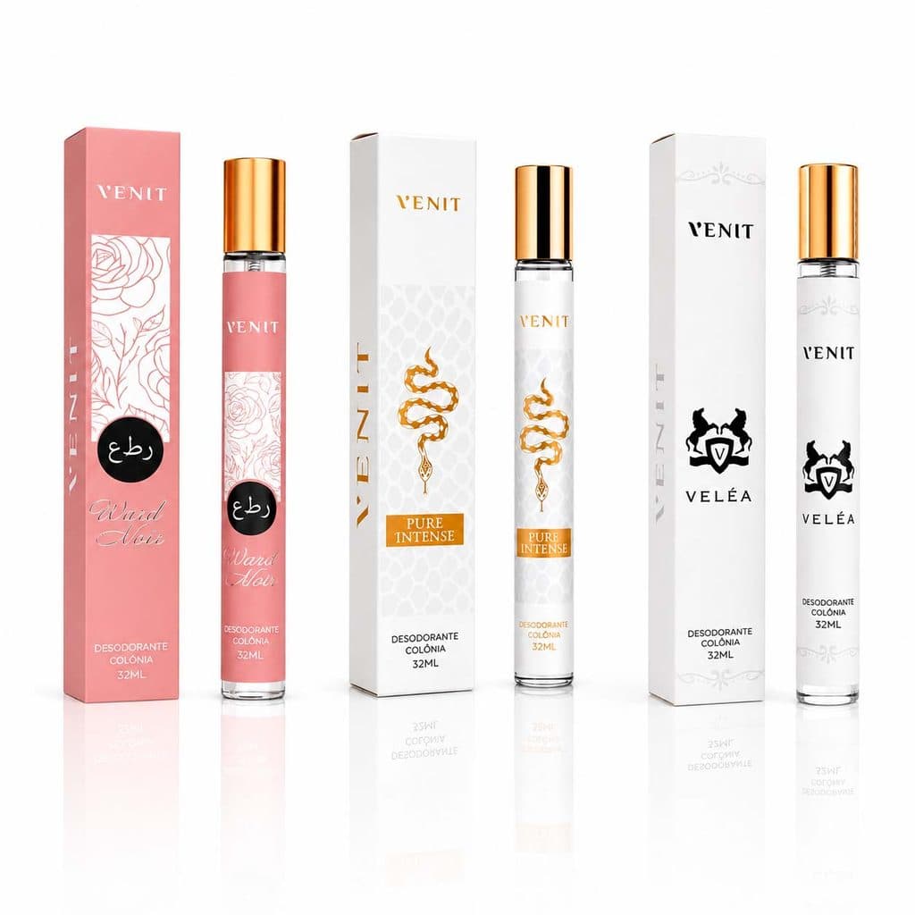 Kit Com 03 Perfumes Feminino Alta Fixação Importados E Arabes Venit 32ml