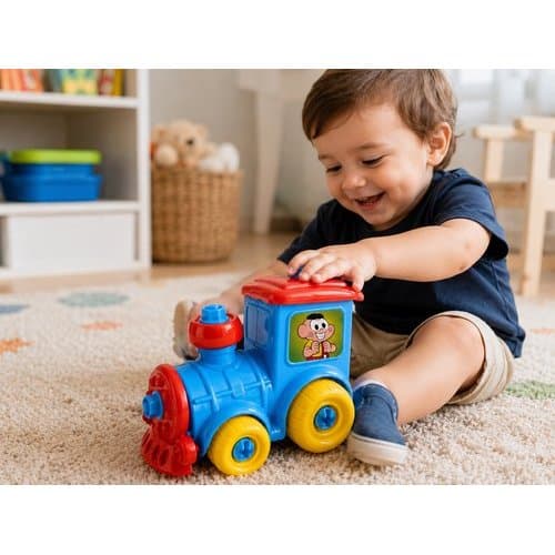 Trenzinho Infantil Educativo Bebe Brinquedo Passeio Seguro Colorido