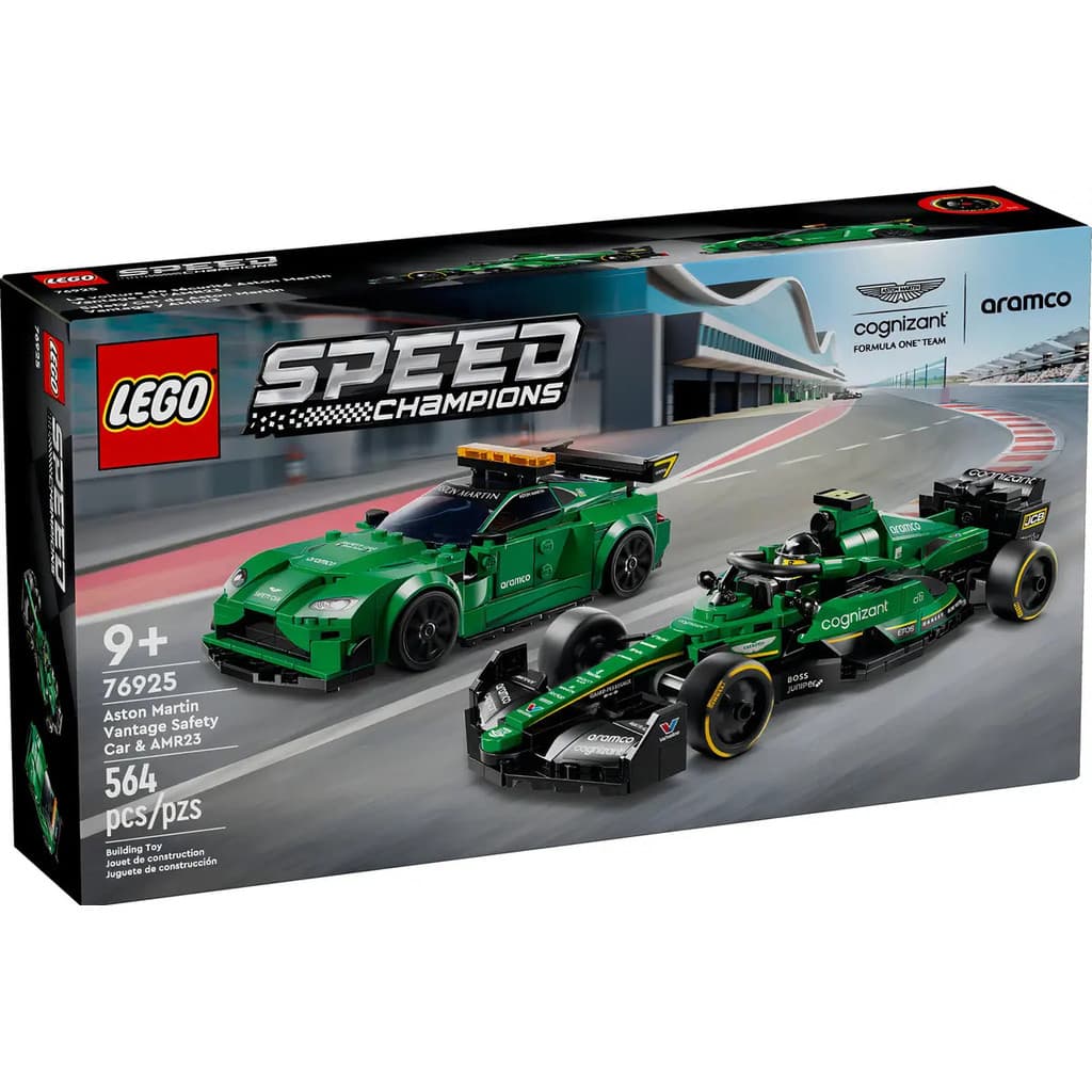 LEGO Speed Champions 76925 Aston Martin AMR23 564 Peças Carros de F1 com Piloto para Montar e Colecionar