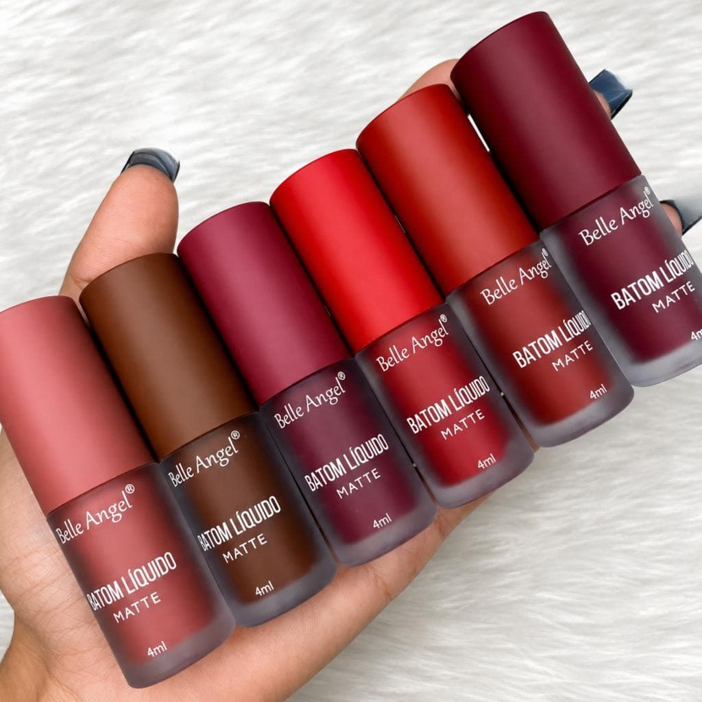 BATOM LÍQUIDO MATTE ALTA PIGMENTAÇÃO COR INTENSA BELLE ANGEL