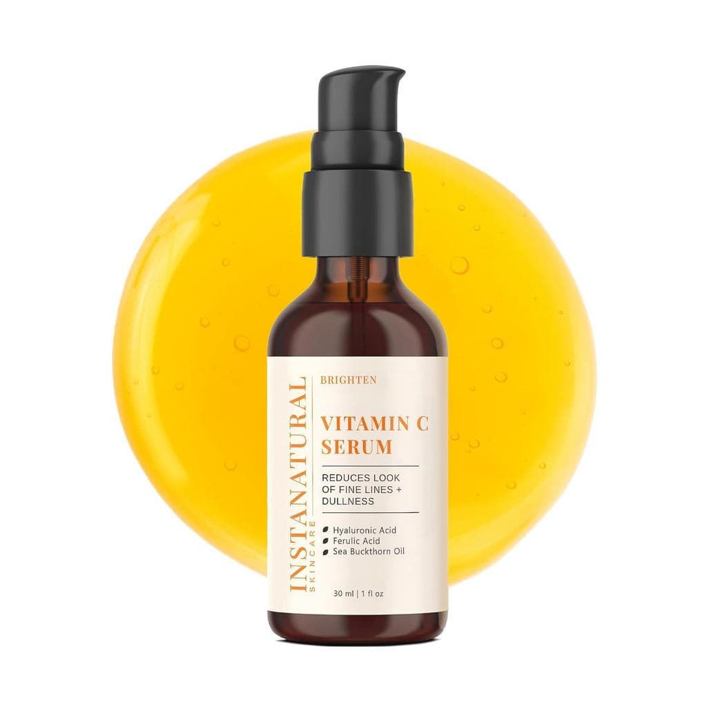 Sérum Facial de Vitamina C InstaNatural, Ilumina, Hidrata e Reduz Sinais de Envelhecimento, com Vitamina C, Ácido Hialur