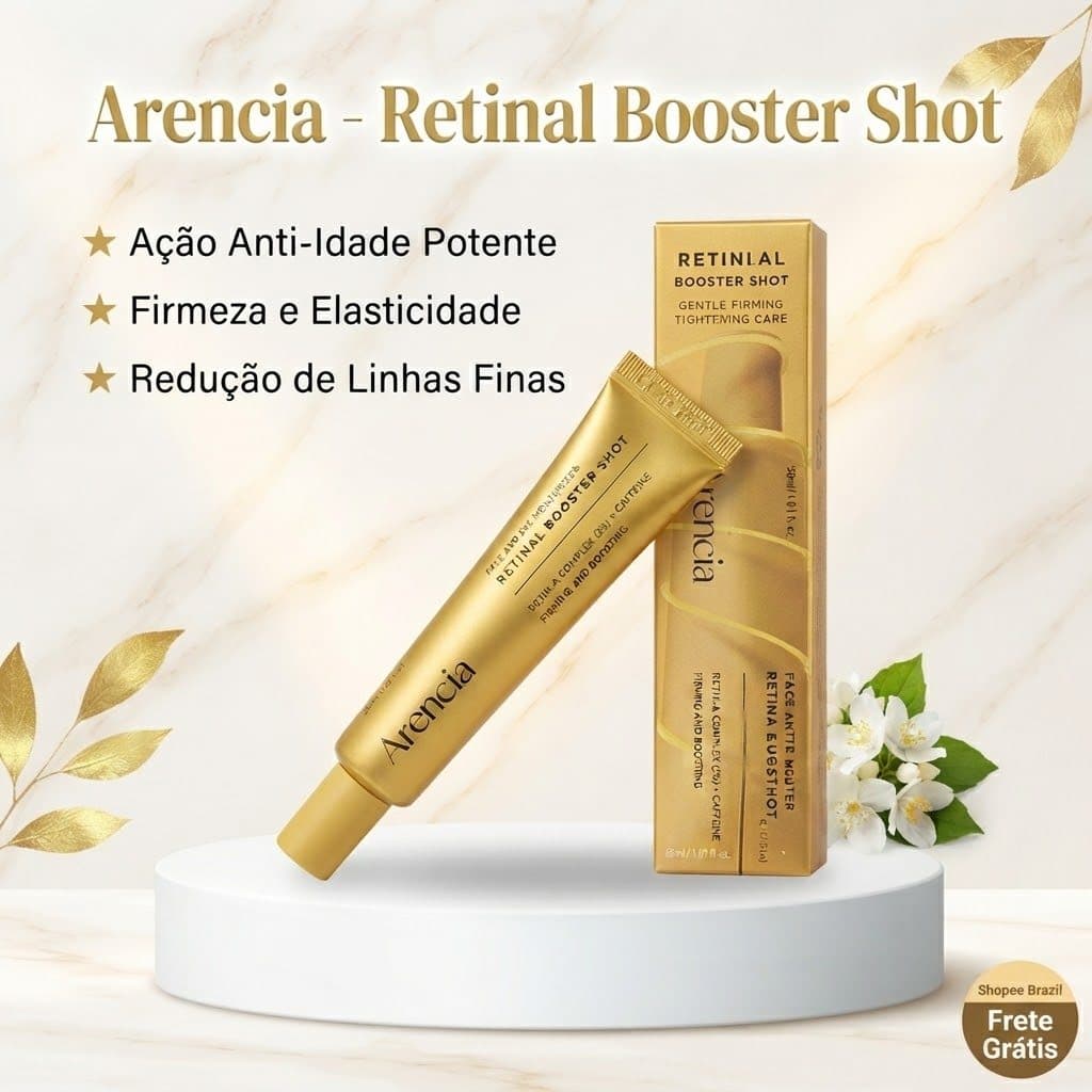 Arencia Retinal Booster Shot Amarelo - Hidratante Coreano Skincare com Retinal Anti-idade