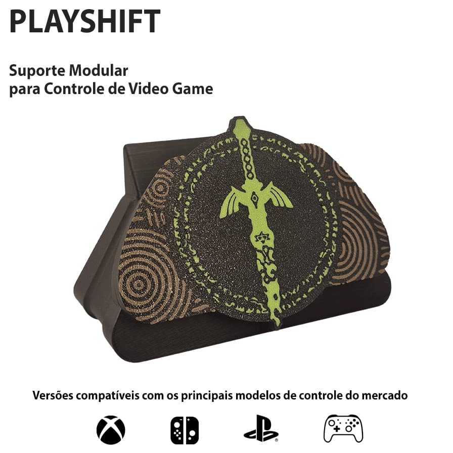 Suporte Controle VideoGame - Zelda Totk (XBOX, PLAYSTATION PS5, PRO CONTROLLER e JOY-CON)